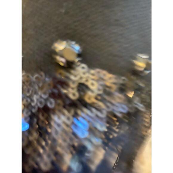 Women's Sioni Black Sequin Fringe Jacket Size L - Picture 4 of 6